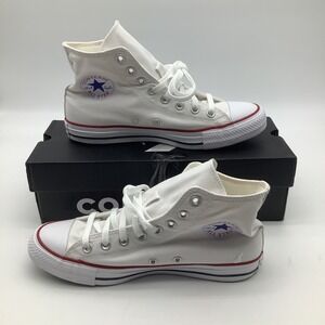 Converse All Star Hi Tops Optical White Canvas Sneakers W7650 Womens Size 9 New